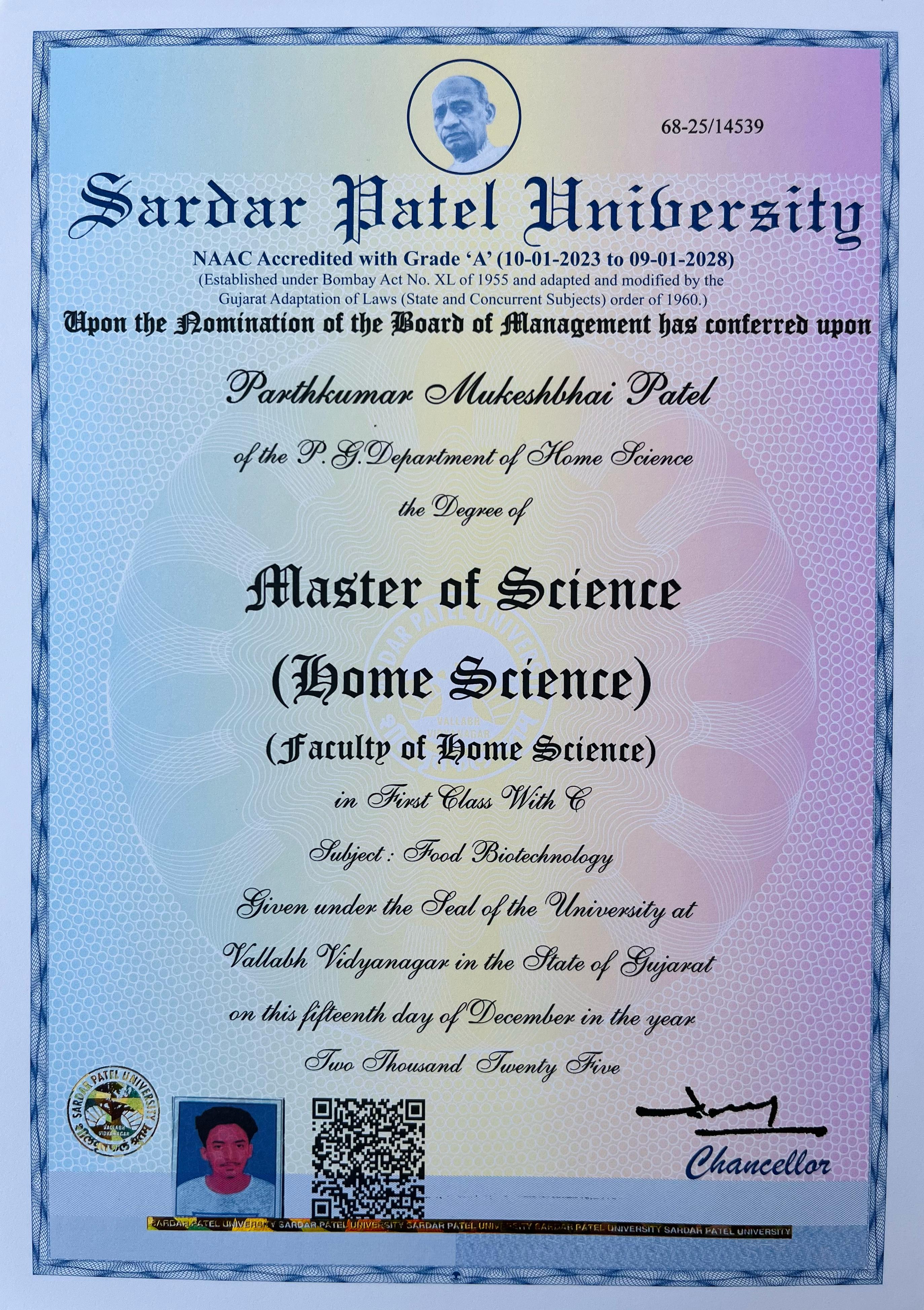 BSc Certificate